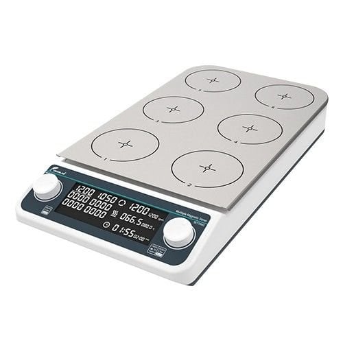 JOANLAB MHS6Pro 6 Bölmeli Isıtıcılı Manyetik Karıştırıcı - 6 x 500 mL Kapasiteli, 50-1500 rpm, RT–120°C