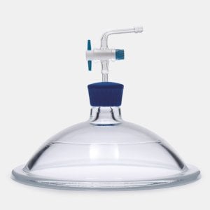 İSOLAB 039.07.300 desikatör kapağı - vakumlu - çap 300 mm