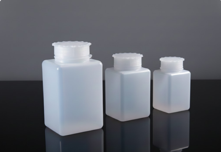 HDPE Şişe, Kare, Taksimatlı, Contalı Kapak