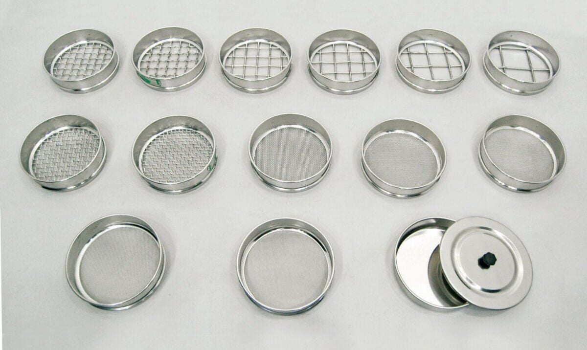 Elek Paslanmaz Çelik Kasnak 200x50mm | 12.5 mm Kare Göz Açıklıklı Laboratuvar Eleği