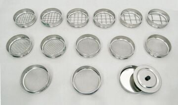 Elek Paslanmaz Çelik Kasnak 200x50mm | 12.5 mm Kare Göz Açıklıklı Laboratuvar Eleği