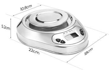 Desis KFS-S3 Paslanmaz Mutfak Terazisi 5 Kg 1 Gr