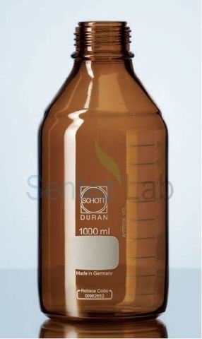 Lab. Şişesi, vidalı ağızlı, kapaklı, 25 ml, Amber