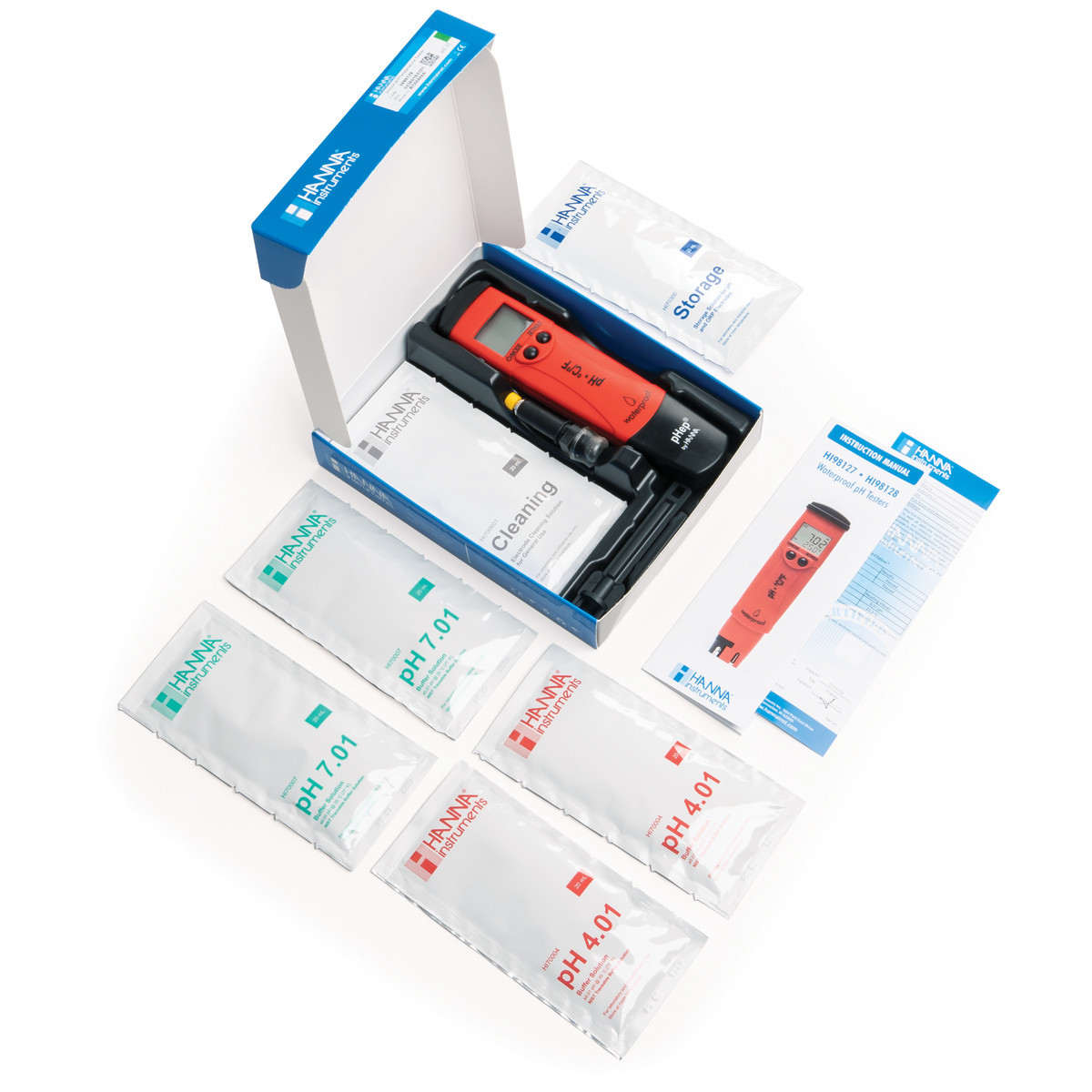 HANNA pHep®5 HI98128 Cep Tipi pH Metre Waterproof -2.00... 16.00 pH / 0.01 pH