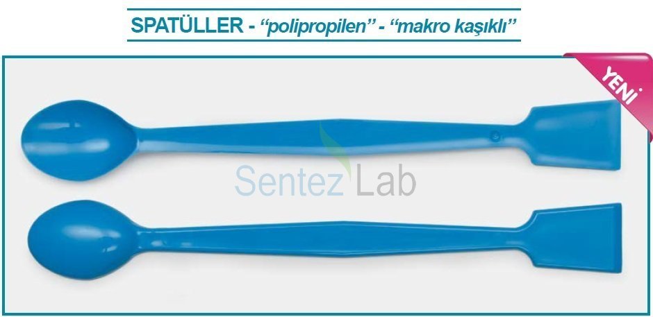 İSOLAB 047.32.180 spatül - P.P - 35 derece eğimli düz uçlu - 180 mm