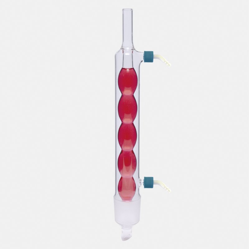 İSOLAB 035.12.250 soğutucu - Allihn - soxhlet için 100/250 ml - erkek şilif : NS 45/40 - P.P yan kol