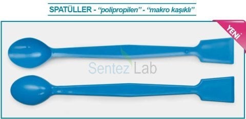 İSOLAB 047.33.210 spatül - P.P - 35 derece eğimli düz uçlu - 210 mm - steril