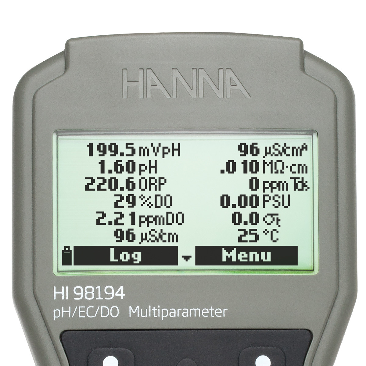 HANNA HI98194 Multiparametre Ölçer pH / ORP / EC / TDS / Tuzluluk / DO / Basınç / Sıcaklık Su Geçirmez Ölçüm Cihazı 4 m Kablo ile