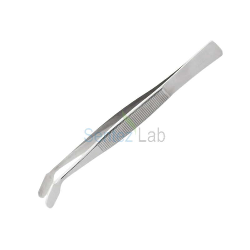 İSOLAB 048.03.001 pens - lamel için eğimli uçlu