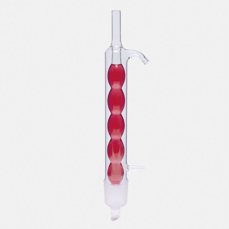 İSOLAB 035.11.250 soğutucu - Allihn - soxhlet için - 100/250 ml - erkek şilif : NS 45/40 - cam yan kol