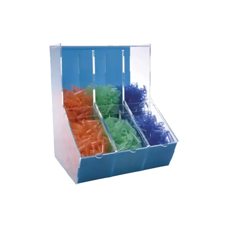 ISOLAB  Dispenser Kutusu - Akrilik - Üç Bölmeli