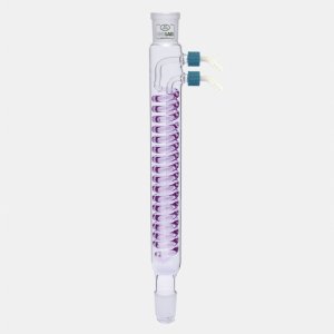 İSOLAB 033.18.403 soğutucu - dimroth - 400 mm - dişi şilif : NS 29/32 - erkek şilif : NS 29/32 - P.P yan kol