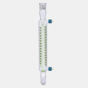 İSOLAB 033.16.253 soğutucu - spiralli - 250 mm - dişi şilif : NS 29/32 - erkek şilif : NS 29/32 - P.P yan kol