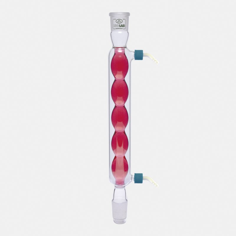 İSOLAB 033.14.252 soğutucu - bullu - 250 mm - dişi şilif : NS 24/29 - erkek şilif : NS 24/29 - P.P yan kol
