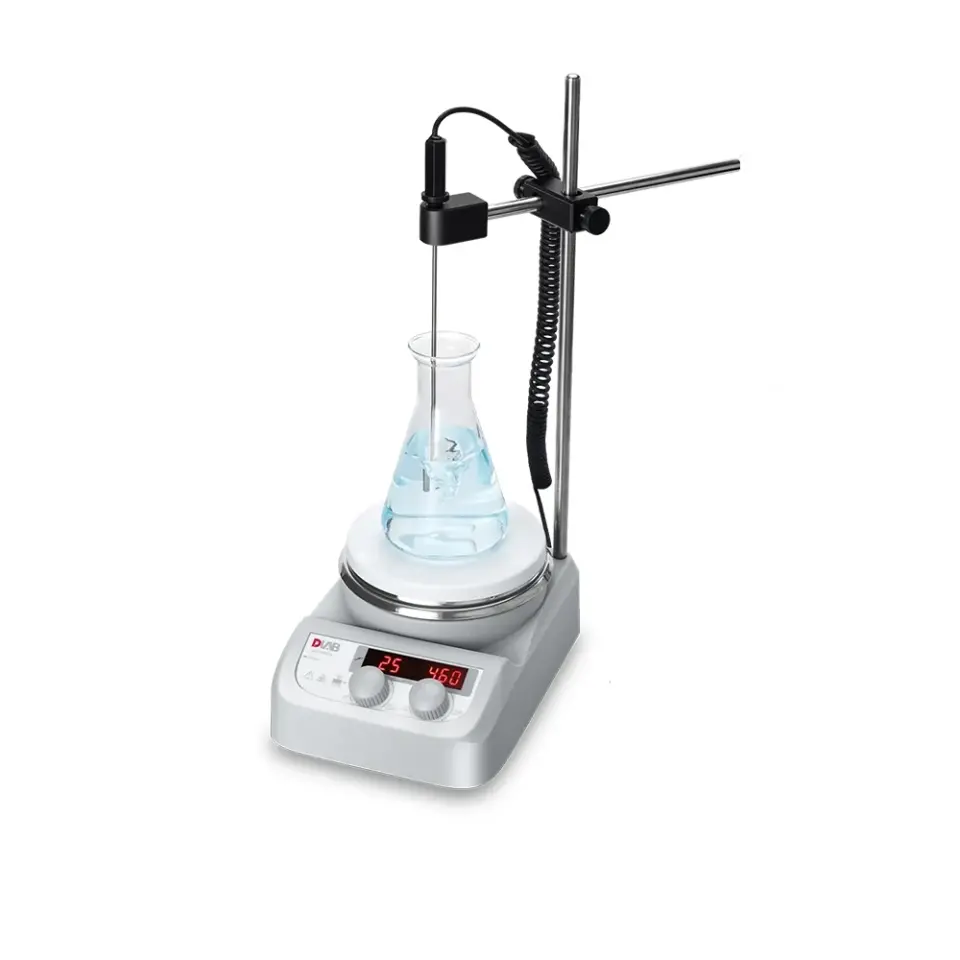DLAB MS-H280-Pro Çift LED Dijital Isıtıcılı Manyetik Karıştırıcı Seti, PT1000A Sensör ve Destek Kelepçesi Dahil