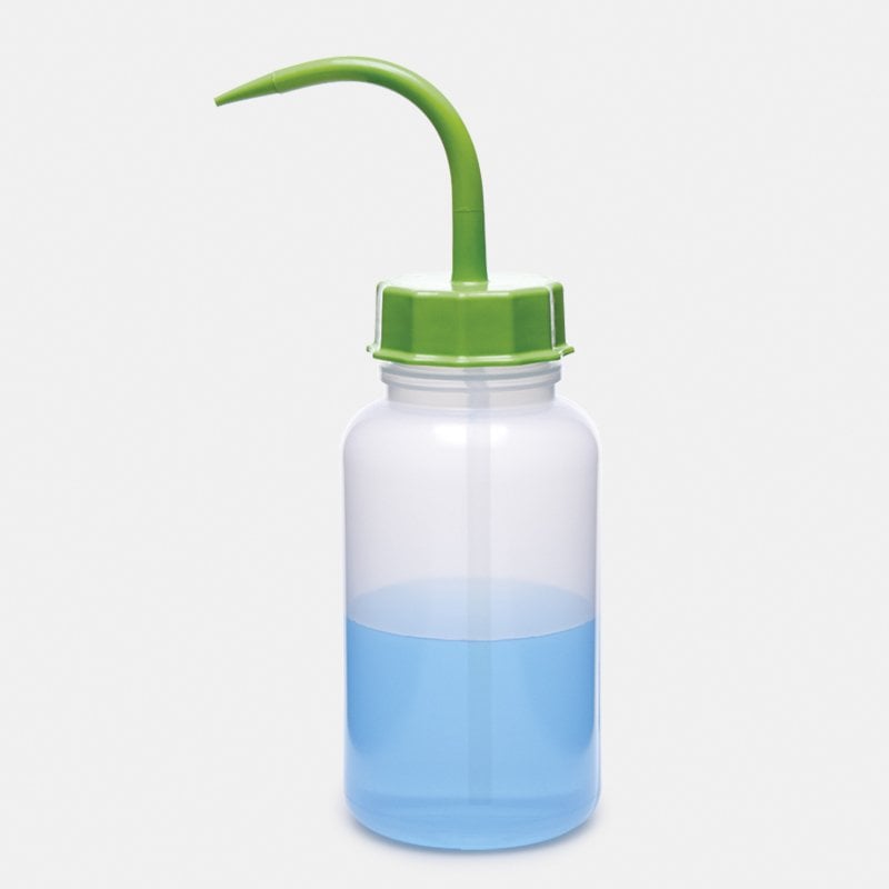 ISOLAB PİSET GENİŞ BOYUNLU ŞEFFAF YEŞİL KAPAKLI 500 ML