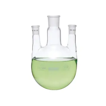 ISOLAB  Balon - Dibi Yuvarlak - 3 Boyunlu - Paralel Yan Boyun - Merkez Boyun : Ns 29/32 - Yan Boyun(Lar) : Ns 14/23 - 1000 Ml