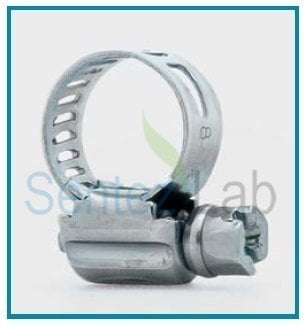 İSOLAB 052.16.012 hortum kıskacı - vidalı kelepçe - 8/12 mm