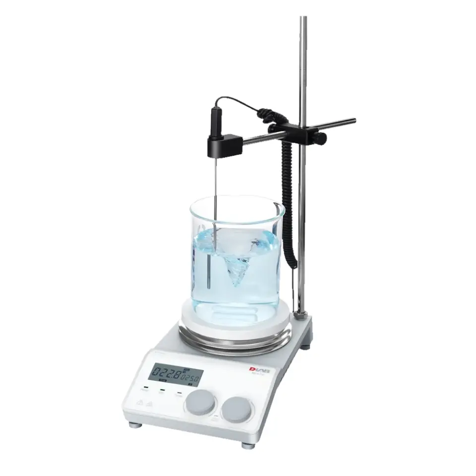 DLAB MS-H-ProA LCD Isıtıcılı Manyetik Karıştırıcı 340°C, PT1000A Sensör ve Destek Kelepçesi Dahil