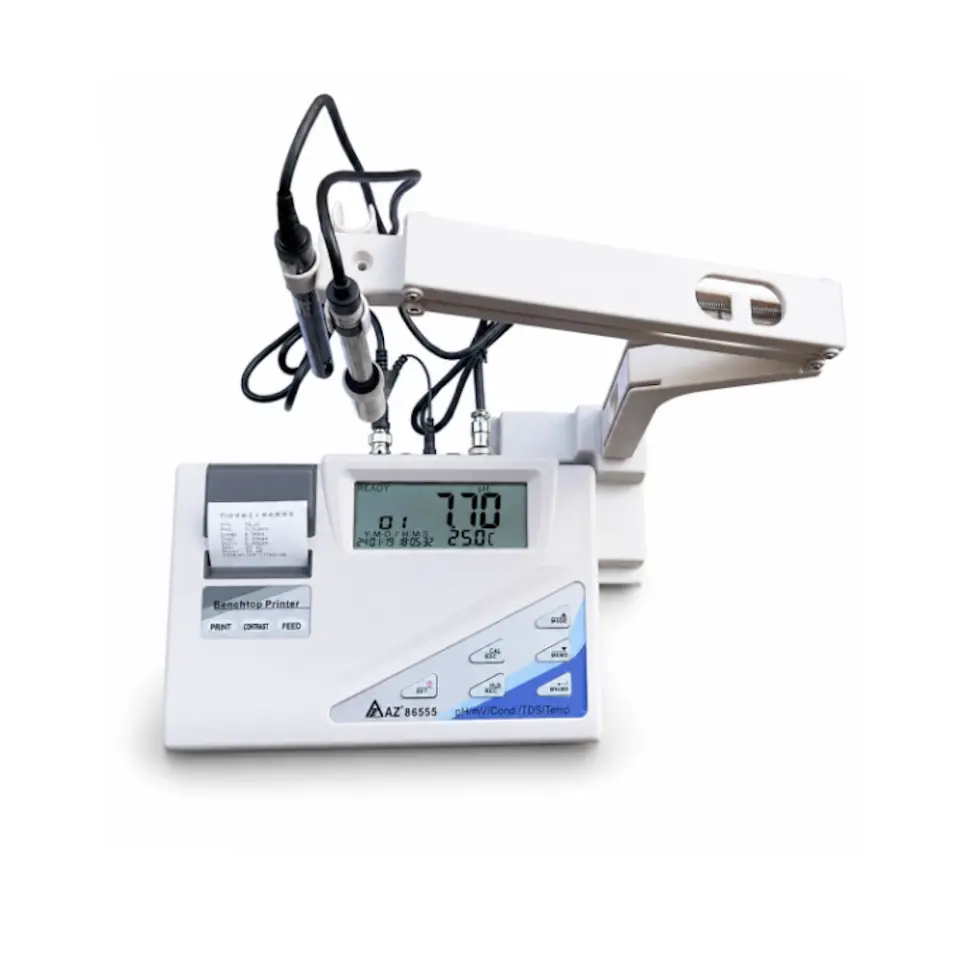 AZ 86555 Yazıcılı Masaüstü pH / EC / TDS / Tuzluluk / Sıcaklık Ölçer