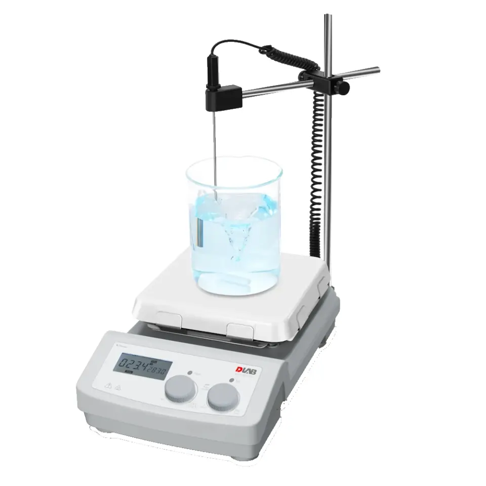 DLAB MS7-H550-Pro 7 İnç Cam Seramik Tablalı Isıtıcılı Manyetik Karıştırıcı 550°C, PT1000A Sensör Dahil