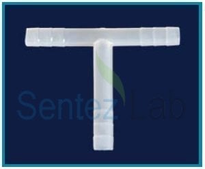 İSOLAB 052.24.008 hortum bağlantı parçası - T form - 8 mm çap