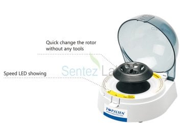 Top Scien TC-Meteor Spin Santrifüj 7200 rpm 8 x 1,5-2,0 ml – 2 X PCR strip
