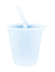 Kova - Oluk Ağzı (Pp) - Şeffaf, Dereceli - Kimyasallara Dayanaklı 12 litre