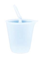 Kova - Oluk Ağzı (Pp) - Şeffaf, Dereceli - Kimyasallara Dayanaklı 12 litre