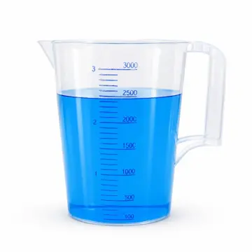 Senlab Kulplu Plastik Beher PP 3000 ml Mavi Taksimatlı