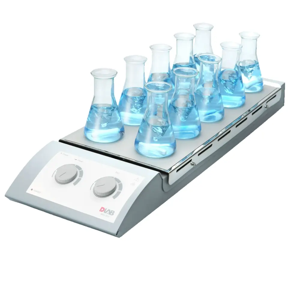DLAB MS-H-S10 10 Kanallı Dijital Isıtıcılı Manyetik Karıştırıcı