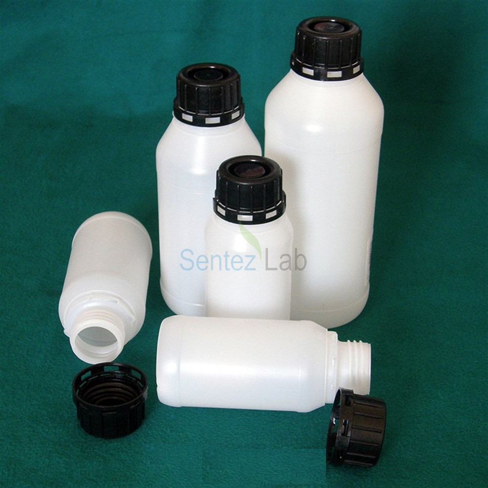 Lp Italiana HDPE Şişe  Kilit Kapaklı Geniş Boyunlu Siyah Kapak 1000 ml 1 Adet