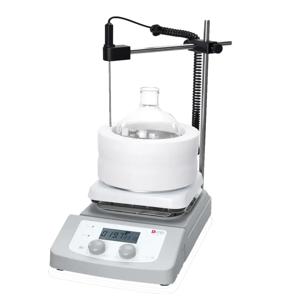 DLAB MS-H380-F500 Balon İçin LCD Dijital Isıtıcılı Mantolu Manyetik Karıştırıcı 500 mL, Sensör ve Stand Dahil