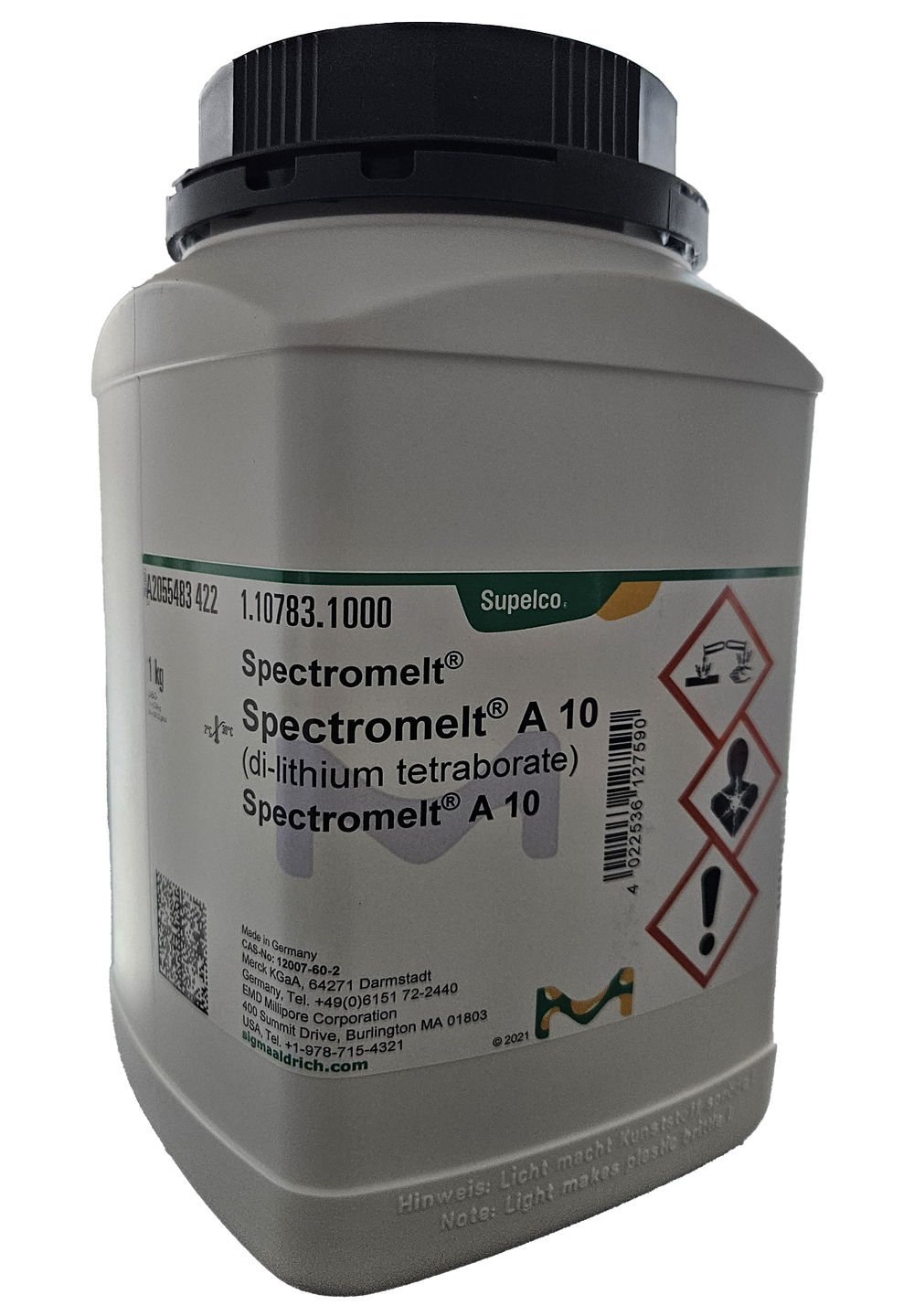 Merck 110783 Spectromelt® A 10 (di-lithium tetraborate) CAS 12007-60-2 1 kg