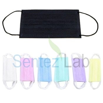 Cerrahi Maske 50 Adet - 3 Katlı Burun Telli Ultrasonik Maske Kırmızı