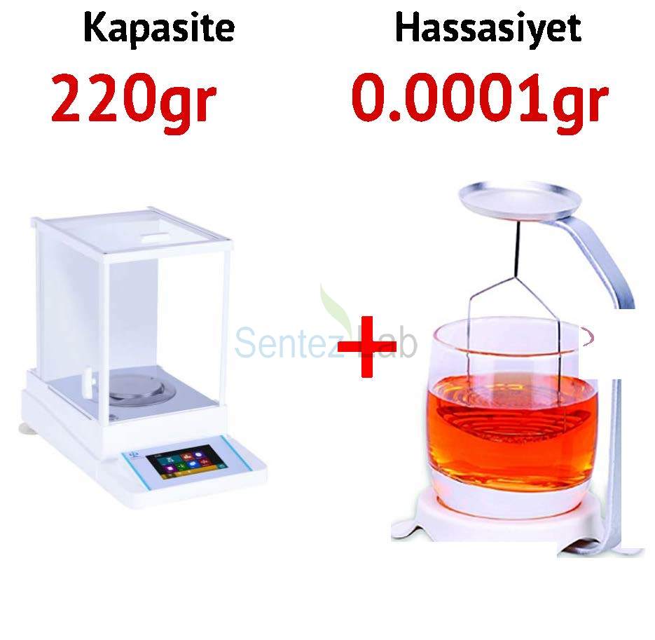 Weightlab WSA-224T Dokunmatik Ekranlı Analitik Terazi + YOĞUNLUK KİTİ