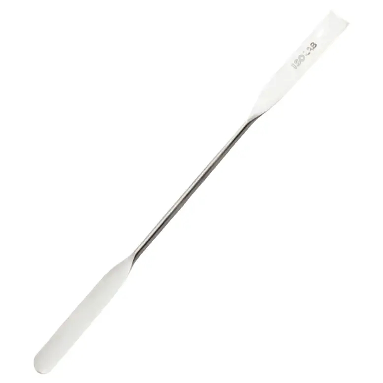 ISOLAB  Spatül - Paslanmaz Çelik - Çift Uçlu - Düz - 185 Mm