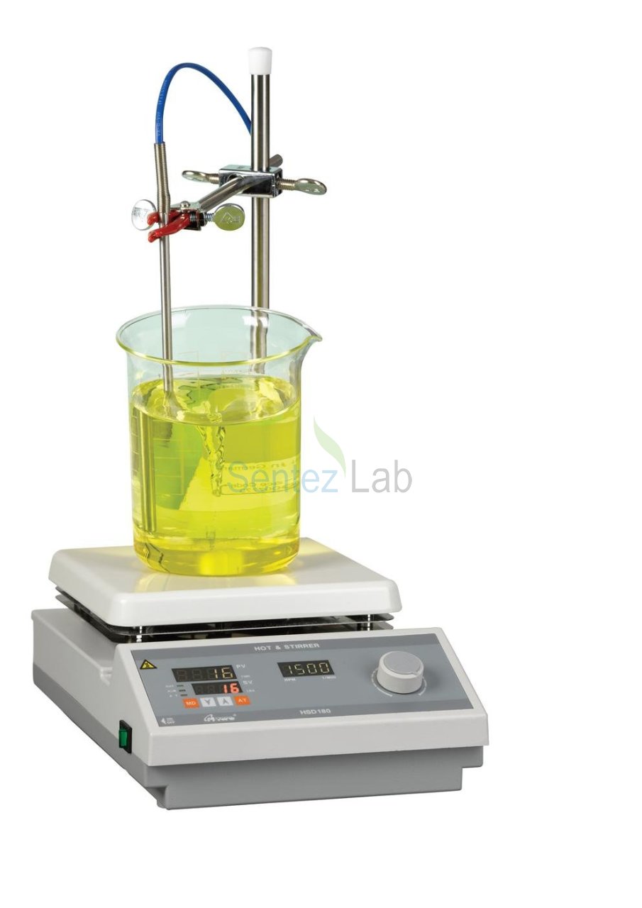 MTOPS HSD 330 Dijital Isıtıcılı Manyetik Karıştırıcı Kontakt Termometreli 100 ~ 1300 rpm , Max.350°