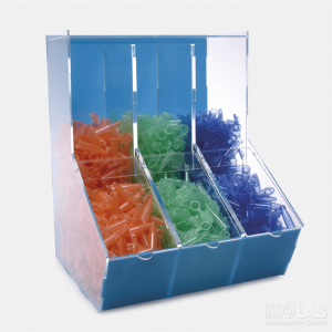 İSOLAB 006.15.003 dispenser kutusu - akrilik - üç bölmeli