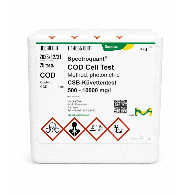 Merck 114555 COD Cell Test Method: photometric 500 - 10000 mg/l Spectroquant® 25 test