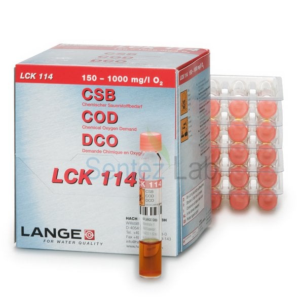 LCK114 KOİ KÜVET TESTİ, Ölçüm Aralığı :150-1000 mg/l; 25/pkt