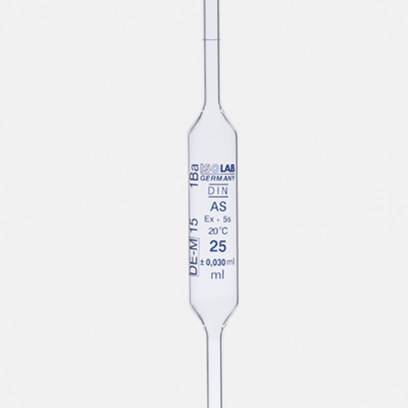 ISOLAB Pipet - Cam - Bullu - As Kalite - Grup Sertifikalı - Mavi Skala - 4 ml / 1 Adet