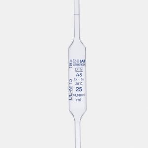 ISOLAB Pipet - Cam - Bullu - As Kalite - Grup Sertifikalı - Mavi Skala - 3 ml / 1 Adet