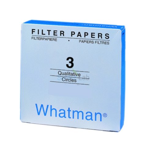 Whatman 1003-125 Sınıf 3 Kalitatif Filtre Kağıdı, Çap: 12.5cm, Gözenek Boyutu: 6µm (100'lü paket)