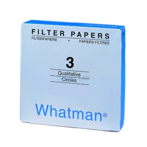 Whatman 1003-125 Sınıf 3 Kalitatif Filtre Kağıdı, Çap: 12.5cm, Gözenek Boyutu: 6µm (100'lü paket)