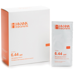 HANNA HI70038P 6.44 g/L (ppt) @ 25°C TDS Calibration Standard Sachets, (25 x 20mL)