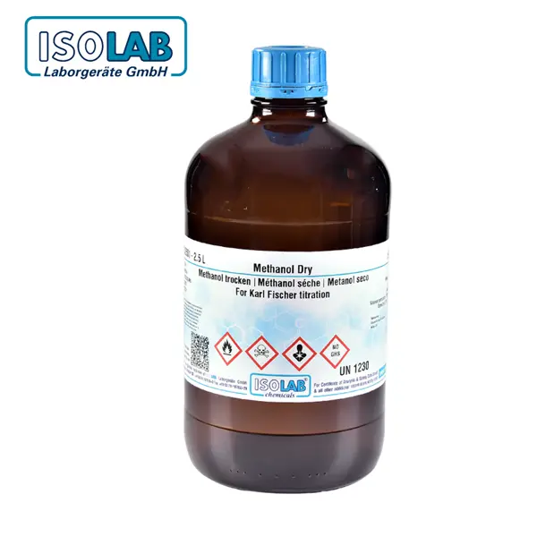 ISOLAB 947.080 Methanol 2.5L - Dry for Karl Fischer titration