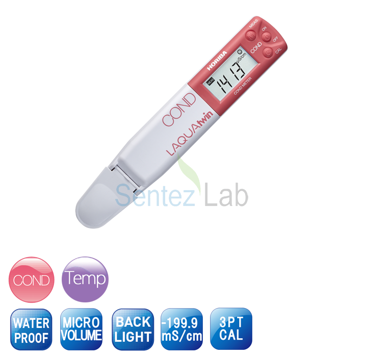 HORIBA LAQUAtwin EC-22 İletkenlik Ölçer 20.00... 199.99 mS/cm / 0.1 mS/cm