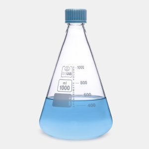 İSOLAB 027.03.250 erlen - cam - vida kapaklı - 250 ml