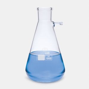 İSOLAB 040.01.500 erlen - nuçe - cam - cam su giriş borulu - 500 ml